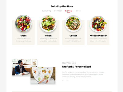The Salad Bar Website Interaction animation clean clean design eat food interaction lander minimal restaurant salad ui ux web website