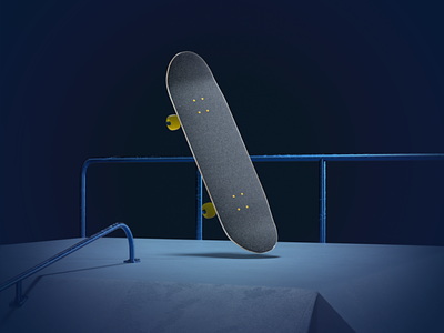 Skate Fun 3d blue c4d cinema4d design octanerender skateboard skateboarding