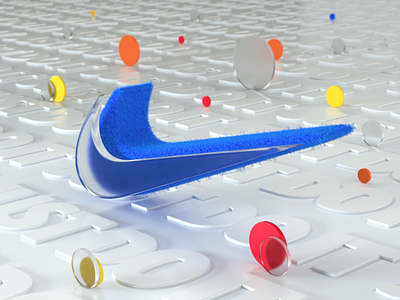 Nike Logo 3d animation art c4d cinema4d colorful design logo3d nike nikelogo octanerender render