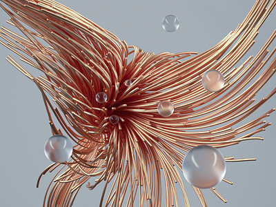 Metal wires 3d 3dart animation art c4d cinema4d colorful design illustration motion graphics render