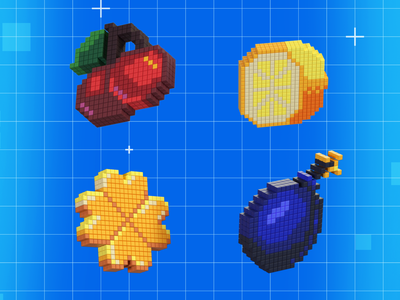 3D Pixel Icons Vol2 3d 3dicon art cinema4d colorful icon pixelart pixelicon render slots