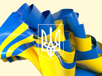 No War! 3d art c4d cinema4d cloth colorful design flag houdini illustration nowar render ukraine