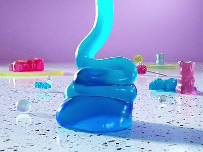 Jelly Animation 3d animation art c4d cinema4d colorful design jelly motion graphics render