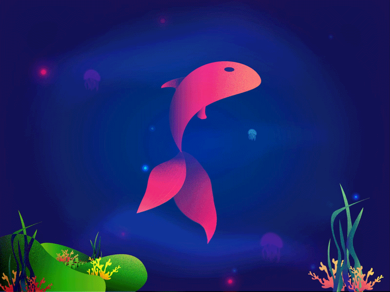 Fish swiming aftereffects animation illustration illustrrator photoshop vector