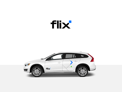 flix branding car logo logofolio map ride sharing vehicle