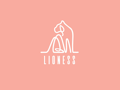 LIONESS branding design graphic gym identity logo logofolio mockup pink sport women