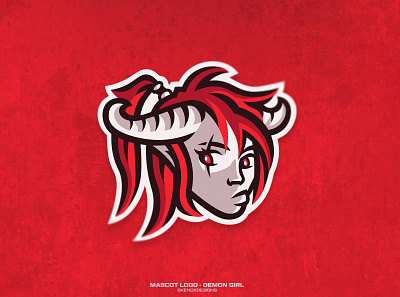 📝 Demon Girl - Mascot Logo ✏️ anime branding demon demon girl demon logo demonic demons design esports esportslogo gaming illustration logo logo design mascot logo vector
