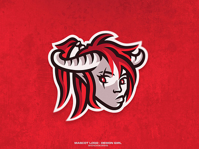 📝 Demon Girl - Mascot Logo ✏️