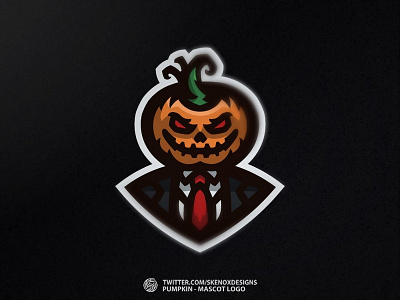 📝 Pumpkin - Mascot Logo ✏️ animal art branding design esports esportslogo gaming halloween illustration logo logo design mascot logo pumpkin vector