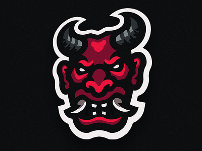 📝 Oni - Mascot Logo ✏️ animal art branding demon design esports esportslogo gaming illustration logo logo design mascot logo oni vector