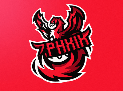 📝 Phoenix - Mascot Logo ✏️ animal art badge branding design esports esportslogo gaming illustration logo logo design mascot logo minimalistic phoenix phoenix logo vector