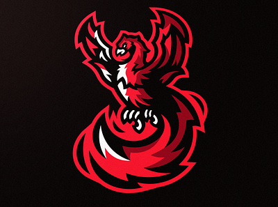 📝 Phoenix - Mascot Logo ✏️ animal art branding design dragon logo dragons esportslogo gaming illustration logo logo design mascot logo minimalistic phoenix phoenixlogo