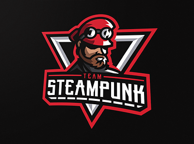 📝 Steampunk Fighter - Mascot Logo ✏️ branding design esports esportslogo gaming illustration logo logo design mascot logo steam punk steampunk steampunk art steampunk logo vector