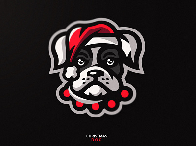 📝 Christmas Dog - Mascot Logo ✏️ animal art branding christmas christmas party design dog doglogo dogs drawing esports esportslogo gaming illustration logo logo design mascot logo vector