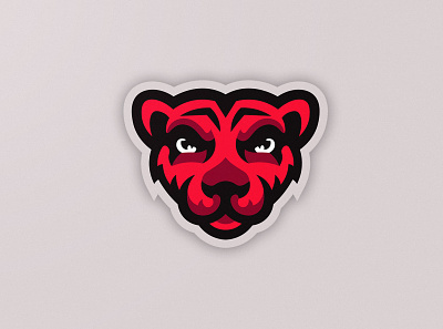 📝 Red Panther - Mascot Logo ✏️ animal art branding design esports esportslogo gaming identity illustration logo logo design logotype mascot logo panther panther logo vector