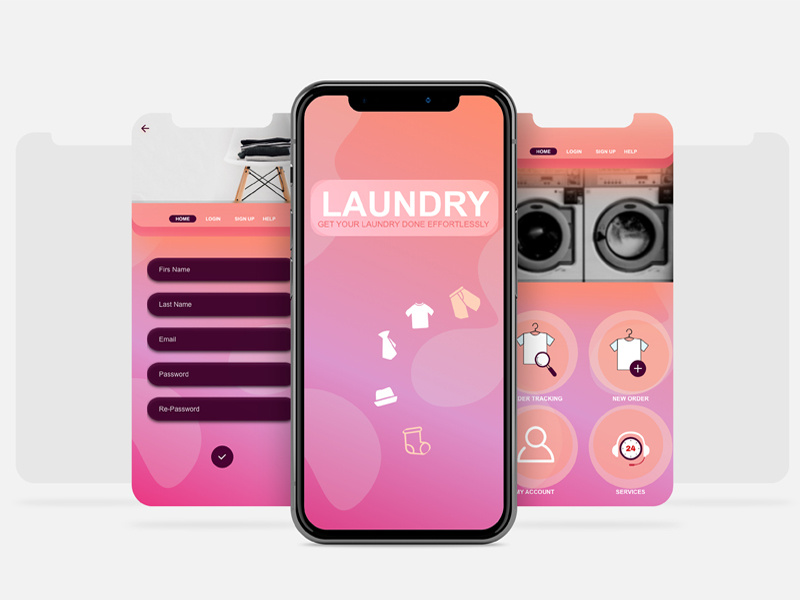 LAUNDRY mobile App by salman Fahmy on Dribbble