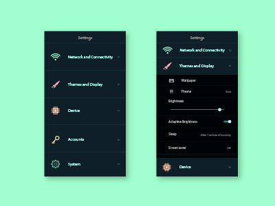 Settings daily ui dailyui007 mobile settings ui settings ui