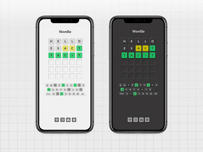 Wordle Redesign app design game mobile neumorphism ui wordle