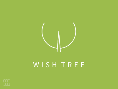 Brand: Wish Tree brand brandmark clean icon line drawing logo vector