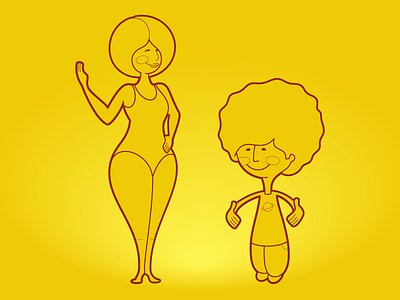 Mum+Son illustration cartoon family illustration line drawing wip