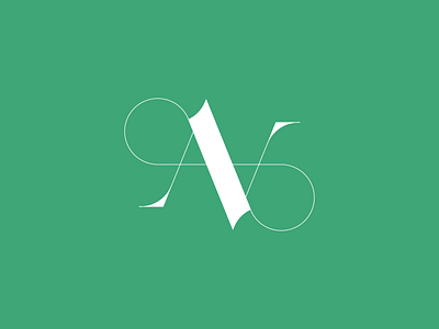 AV Serif Ambigram ambigram brand logo rebound serif type typography