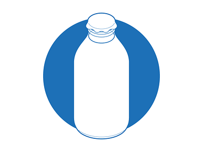Milk blue illustration line line drawing minimal simple