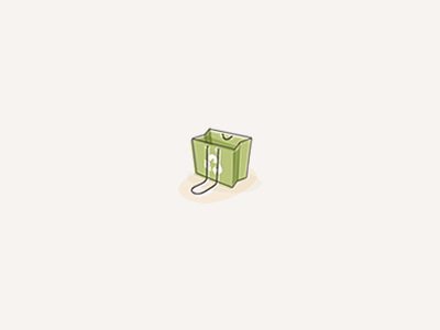 FloJo Basket green icons illustration line line drawing minimal simple