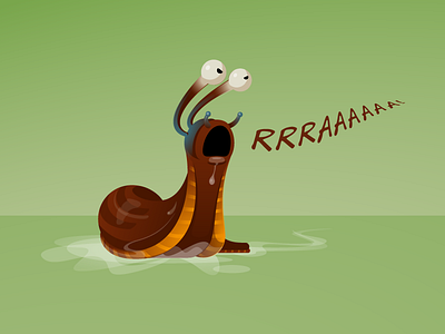 RRRAAAAAA! artistic book character childrens illustration slug vector