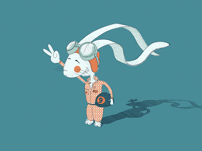 Small character portfolio - Bunny no.9 character illustration photoshop simple wacom