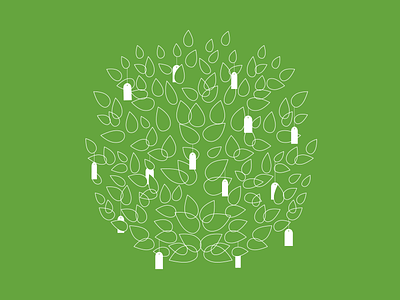 Wish Tree green illustration illustrator leaves line art nature tree