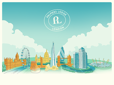 London Skyline architecture brand branding city cityscape illustration landscape london skyline