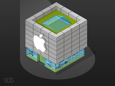 Metropolis: Apple Store 2x android icon icons illustration ios isometric metropolis theme ui