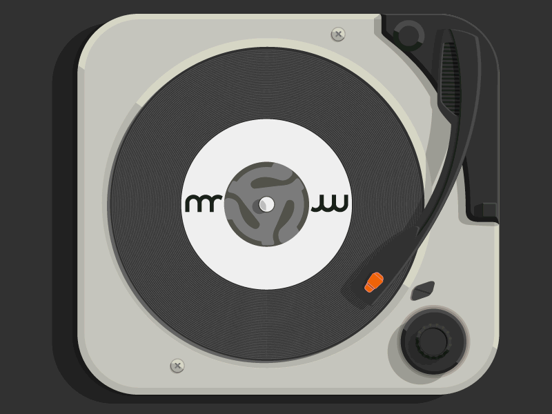 WIP Turntable animated brand concept graphics idea music turntable