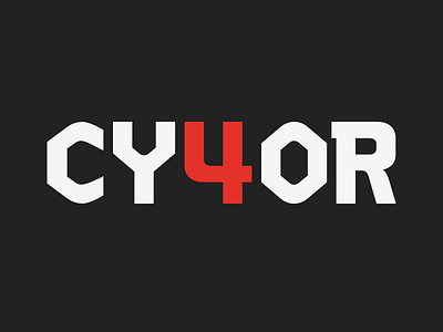 CY4OR Brand brand logo typeface typography