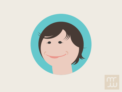 Simple, circular character character illustration simple