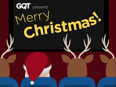 Christmas Graphic christmas design illustration movie reindeer rudolph santa screen theater typography vector