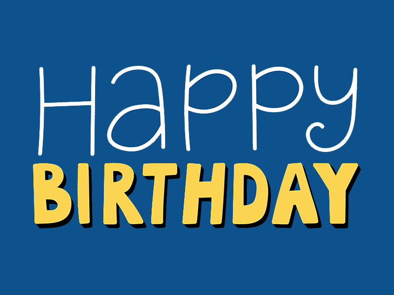 Happy Birthday gif design gif hand lettering happy birthday illustration vector