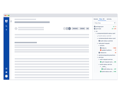 Code review file tree - In context