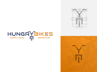 New logo for HungryBikes 🏍 bike bikes branding design icon identity illustrator import logo minimal motor motorcycle motorcycles motorsport orange