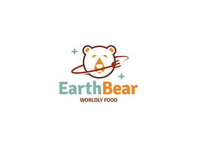 Logo for EarthBear art artwork bear bear logo design earth earthy eat flat food food and drink identity illustraion illustrations logodesign logodesigner vector