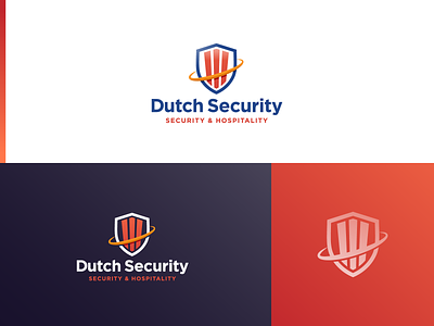 Logo for a Dutch Security Company blue branding clean design dutch flat icon identity illustration illustrator logo logodesign minimal orange red secure security security logo