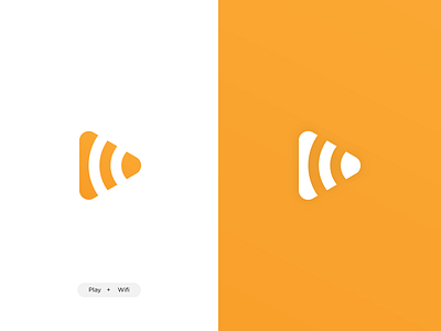 Play + Wifi icoon app branding design icon icoon identity logo logo design logotype orange play play logo playful ui ux vector video wifi wifi logo