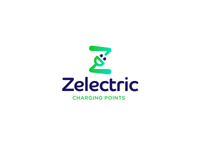 Logo for an charging point brand branding charge charging clean design electric electricity gradient graphic design green icon identity illustration logo minimal smile vector