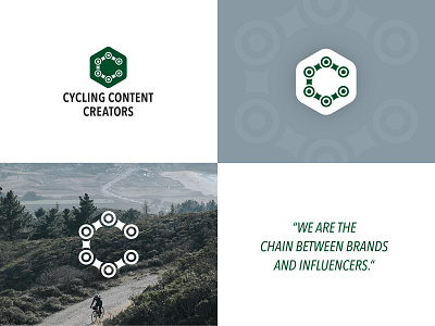 Logo for Cycling Content Creators app branding clean design flat icon identity illustration logo minimal type web