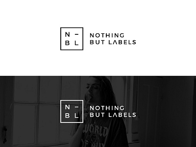 Logo for a clothing brand: Nothing But Labels branding clean design flat icon identity illustrator logo minimal type typography