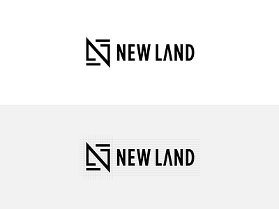 Logo for New land app branding clean design flat icon illustrator ios lettering logo mobile web