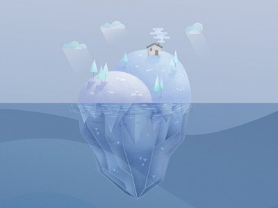 Frozen Island affinity designer frozen ice iceberg imaginary imagined landscapes island landscape snow vector