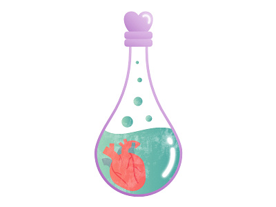 Heart Bottle beakers bottle creepy design heart icon illustration jars potion spooky vector witch