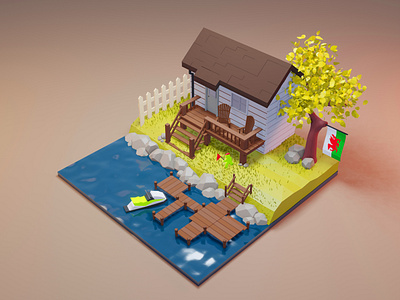 Our Happy Place 3d 3d art 3d artist 3drender 3drendering blend1 blender blender 3d blender3d blender3dart blendercycles