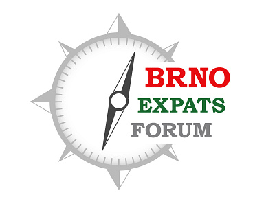 "Brno expats forum" brno compass expats forum logo sign